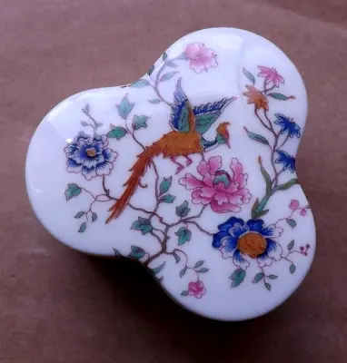 Buy Hammersley Fine Bone China Floral Trefoil Trinket Box Birds Of Paradise • 9.95£
