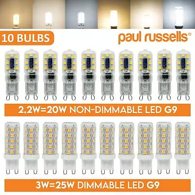 Buy 10X LED G9 Bulbs 20W 25W Warm Cool White Day Light Replace Halogen Capsule Bulbs • 25.99£