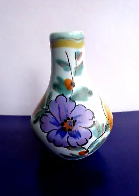 Buy Small Handpainted Gouda Holland Pottery Flora Bud Vase : 8 Cm Or 3  Tall • 6£
