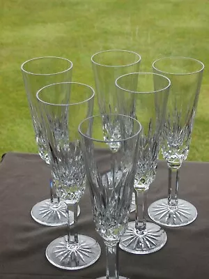 Buy 6  Tyrone Crystal ROSSES Champagne Flutes - Stamped - Ex Cond • 119.99£