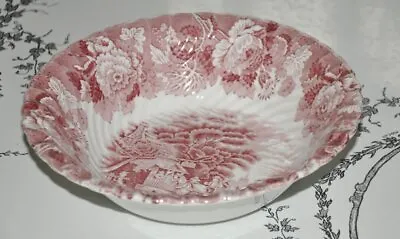Buy Enoch Wood's Pink English Scenery Round Vegetable Bowl 8  • 13.45£