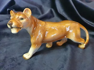 Buy Goebel West German Pottery Lioness Numbered 2168 24cm Long Stamped Makers... • 28£