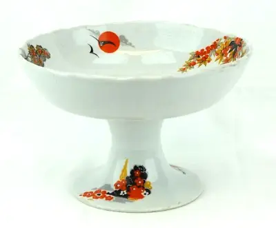 Buy J&G Meakin Footed Pedestal Fruit Bowl,  Orange Grove  Pattern - 21cm Diameter • 25£
