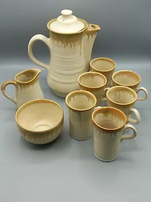 Buy Vintage Ardington Studio Pottery Coffee Set : Coffee Pot, Creamer, Sugar, 6 Mugs • 40£