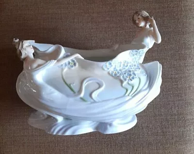 Buy Unicorn Studios Fine Porcelain Art Nouveau Maidens Flower Vase - Franz Interest • 59.99£