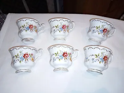 Buy 6 X Royal Albert Jubilee Rose Cups Vgc No Saucers Fine Bone China Vintage  • 25£
