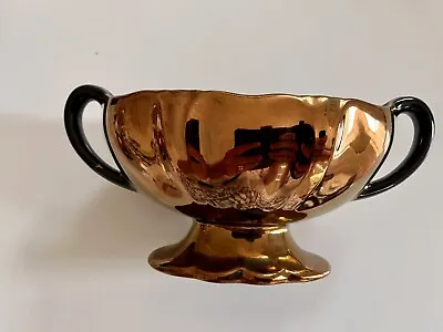 Buy 3 Pieces Vintage Beswick Copper Lustre Ware Trophy Vase, Boat Dish, Urn. Festive • 25£
