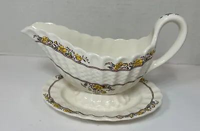 Buy Copeland Spode BUTTERCUP Old Mark Gravy Boat With Attached Stand • 38.37£