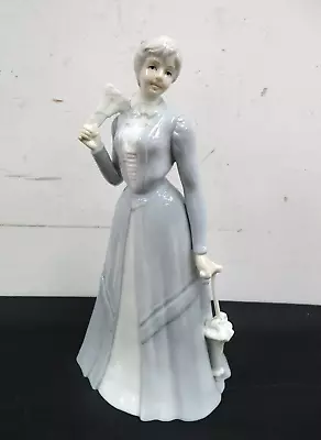 Buy Vintage Ceramic Figurine/ Ornament/ Statue Lady With Umbrella Lladro Style 29 Cm • 12.99£