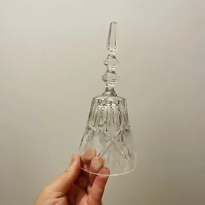 Buy Vintage Clear Cut Glass Etched Bell  • 6£