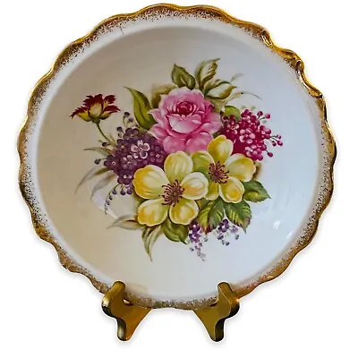 Buy Vintage Royal Crown Serving Bowl 9  Floral Hand Painted Gold Trim Fine China • 16.20£