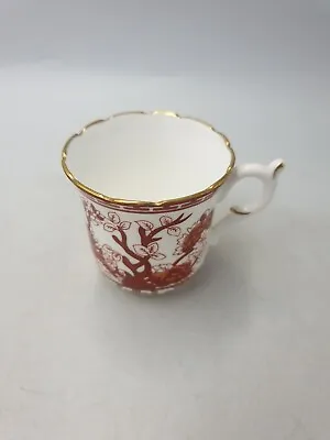 Buy Vintage Crown Staffordshire Fine Bone China Indian Tree Coffee Cup Rust Red Gold • 9.99£