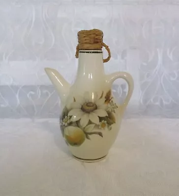 Buy Vintage Brixham Pottery Oil Or Vinegar Jug Decorated With  Apple And Flowers. • 4.99£