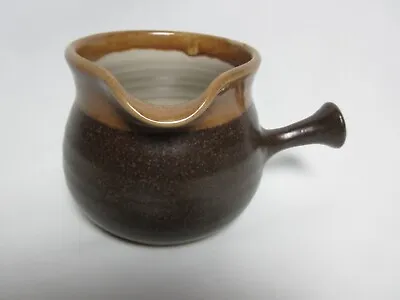 Buy Abaty Hand Thrown Stoneware Brown Side Handled Pouring Jug Wales • 12£
