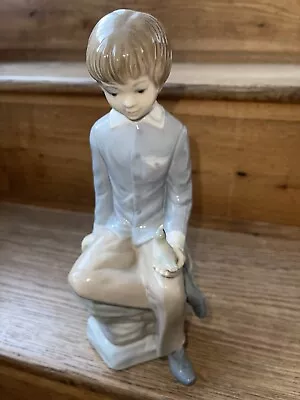 Buy Zaphir By Lladro Chirping Boy Holding Bird' In His Hand Figurine Porcelain Damag • 9.99£
