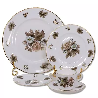 Buy 5pc Royal Worcester Dorchester Dinnerware Service Set Scalloped Z2637 China • 29.24£