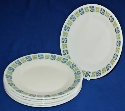 Buy Vintage Pyrex Set 6 Checkers Salad Plates, 8.5  Diameter, • 19.99£