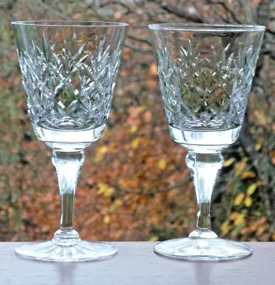 Buy A Pair Of Signed Edinburgh Cut Crystal,Scotland,Glenshee Wine Glasses 5 3/4  • 3.99£