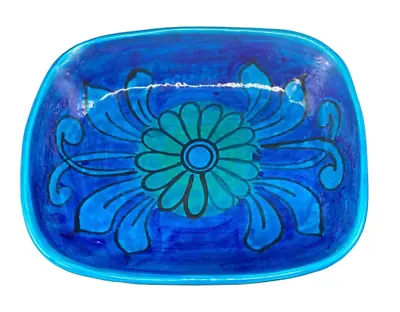 Buy 60's Bellini Rimini Blue Aldo Londi Raymor Pottery FLORAL DISH Rosenthal Netter • 213.28£