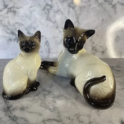 Buy Vintage Beswick Siamese Cats - Model No.1558 And No.1887 • 15£