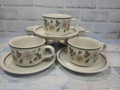 Buy Vintage Marks & Spencer Autumn Leaves -  5 Tea Cups And Saucers  • 10£