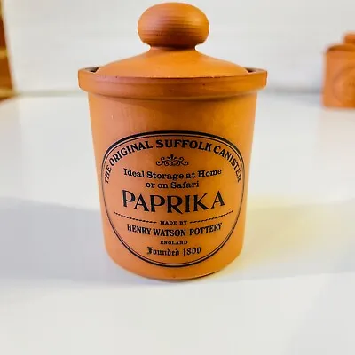 Buy Henry Watson Pottery The Original Suffolk Canister Herb Spice Pot. Paprika • 6£