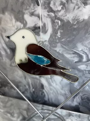 Buy British Birds Stained Glass Effect Suncatcher Spinner Blue Tit Robin Kingfisher • 9.95£