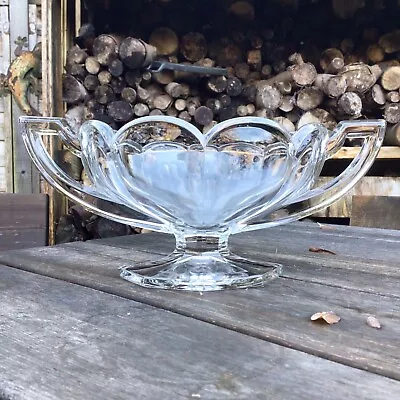 Buy Vintage Art Deco Cut Glass Trophy Design Decorative Pedestal Fruit Sweet Bowl • 30.40£