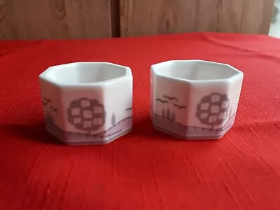 Buy TWO Poole Pottery Trelissick Pattern Octagonal Shaped Napkin Rings RARE • 11.99£