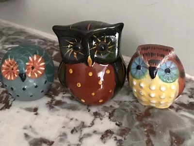 Buy Owls X 3  Ceramic Ornaments • 2.50£