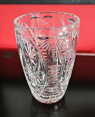 Buy Heavy Lead Crystal Cut Glass Vase - 6” Tall • 8.95£
