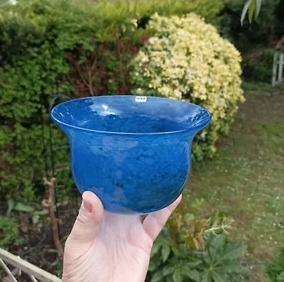 Buy Mid Century Rare  BODA  Bertil Vallien Mottled Blue Glass Bowl 1960's  - Signed • 19.95£