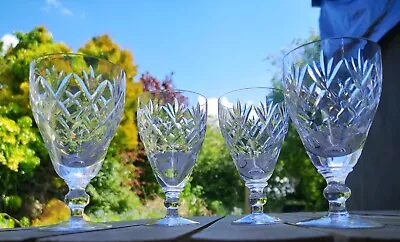 Buy Set Of 4 Webb Corbett Georgian Pattern 4⅝   Claret Wine Glasses  • 24£