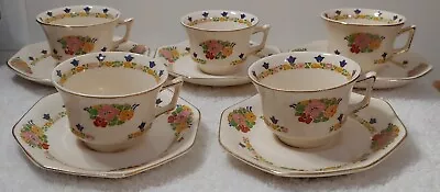 Buy John Maddock & Sons Set Of Five Cups And Saucers • 12.32£