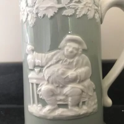 Buy Vintage Spode Fortuna Pitcher/Jug, Green, Jolly Man With Pitcher Of Beer. 6  H • 9.99£