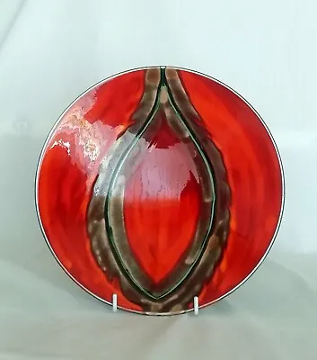 Buy Poole Pottery Charger/Plate Lava Design - Orange, Red, Black And Green - Perfect • 45£