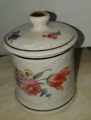 Buy Vintage Crown Devon Fortnum & Mason Small Floral China Lidded Jar  1950s • 2.99£