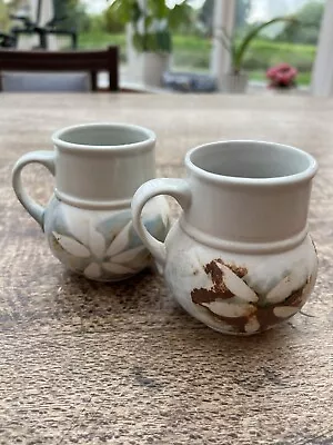 Buy Isle Of Bute Scotland Pair Of Studio Pottery Mugs Retro Vintage • 2.49£