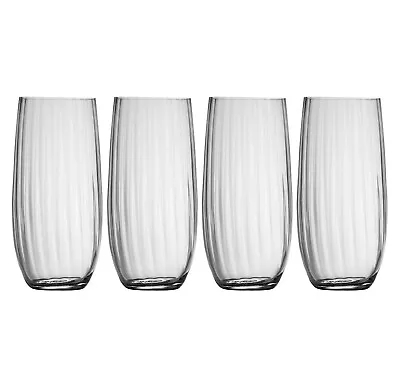 Buy Galway Crystal Erne Clear Set Of 4 Hi Ball Tall Tumblers Brand New In Gift Box • 29.99£