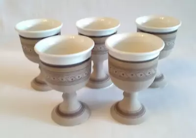 Buy 5 Stoneware Pottery Wine Goblets, Handmade In Cypprus • 60£