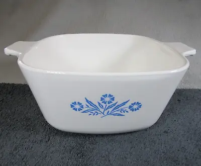 Buy Lovely Vintage White Pyrosil Netherlands Blue Cornflower Floral Oven Baking Dish • 7.95£