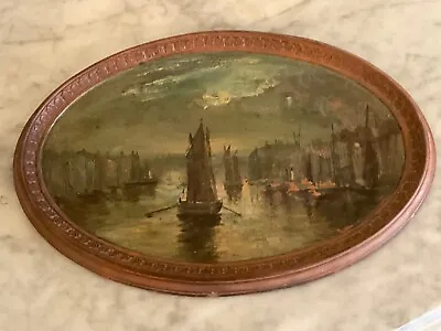 Buy WATCOMBE Pottery Plaque WHITBY Harbour Marine Painting Handpainted Terracotta • 125£