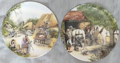 Buy Royal Doulton Collectors Plates 8  The Blacksmith & The Thatcher Limited Edition • 8.95£
