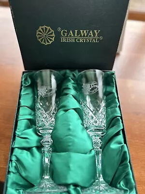 Buy Galway Irish Crystal Wedding Champagne Flutes • 52.83£