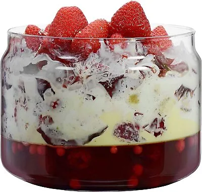 Buy CLEARANCE Glass Hand Crafted Cylinder TRIFLE BOWL, FRUIT, SWEETS H14cm W17cm 3L • 12.99£