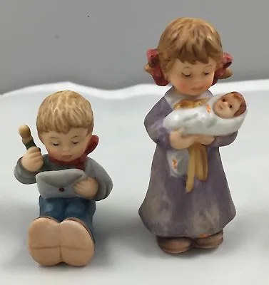Buy 1999 Goebel Berta Hummel Figurine Set A North Pole Address Lullaby For Dolly 620 • 14.17£