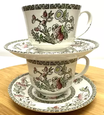 Buy Johnson Brothers Indian Tree Cup And Saucer X 2 Pair Bone China • 12.99£