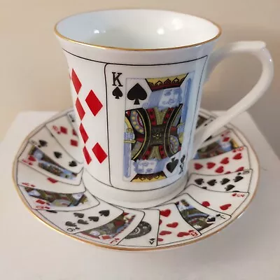 Buy Queen's Fine Bone China Cup And Saucer Cut For Coffee • 14.99£