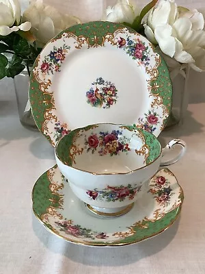 Buy Vintage & Rare Paragon Rockingham Green Tea Trio - Tea Cup, Saucer And Plate • 20£