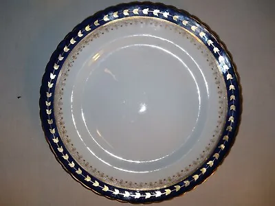 Buy Osborne China Luncheon Plate Cobalt Blue Gold Tulip Wreath 7   • 37.40£